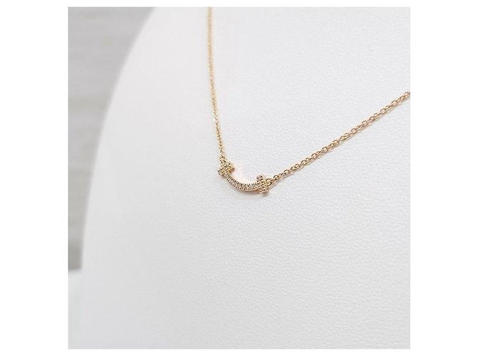Tiffany & Co Collana Smile Mini Diamond Rose Gold - vista 4