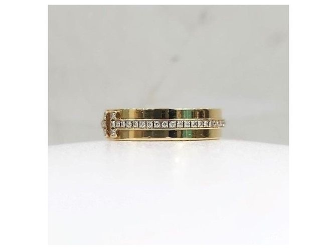 Tiffany & Co Schmaler Diamantring Gelbgold - Ansicht 10
