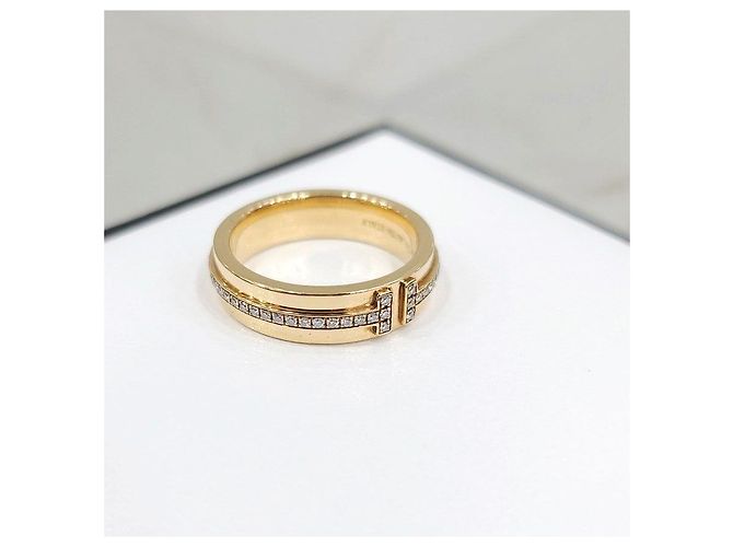 Tiffany & Co Schmaler Diamantring Gelbgold - Ansicht 14