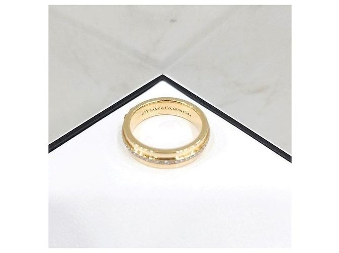 Tiffany & Co Schmaler Diamantring Gelbgold - Ansicht 5