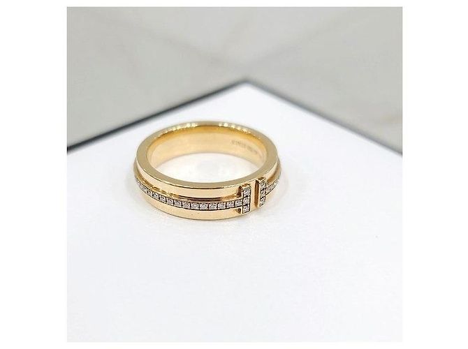 Tiffany & Co Schmaler Diamantring Gelbgold - Ansicht 6