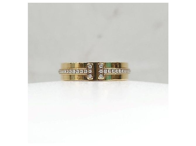 Tiffany & Co Schmaler Diamantring Gelbgold - Ansicht 9