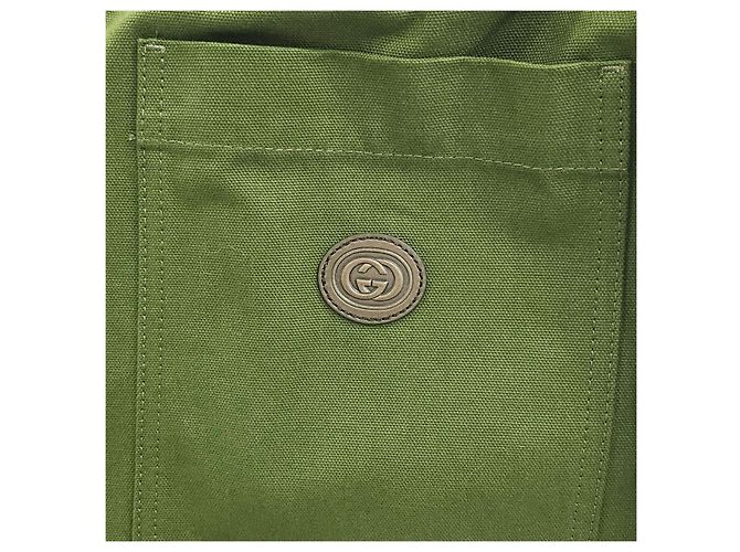 Gucci Pantaloni in tela, pelle e cotone - vista 8