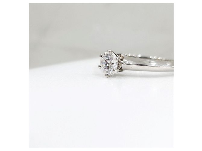 Tiffany & Co Fede nuziale in platino e diamanti - vista 10