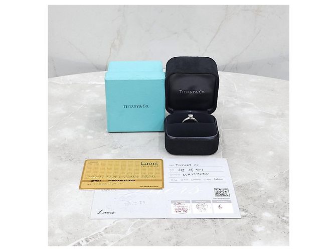 Tiffany & Co Fede nuziale in platino e diamanti - vista 12