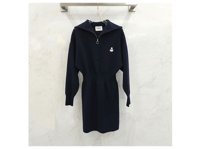 Isabel Marant Strickkleid mit gesticktem Logo - vista 6