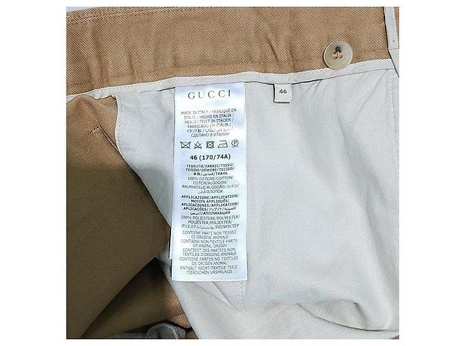 Gucci Pantaloncini beige con patch logo ananas - vista 7