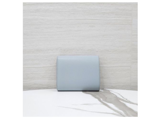 Céline Billetera Small Flap Triomphe Ice Blue - vista 12