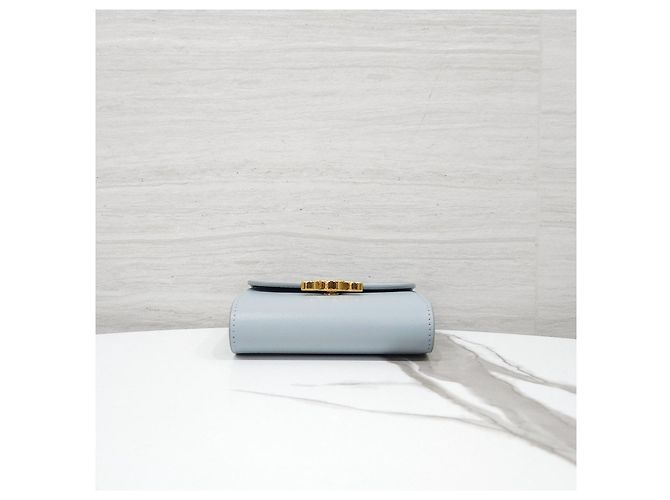 Céline Billetera Small Flap Triomphe Ice Blue - vista 15
