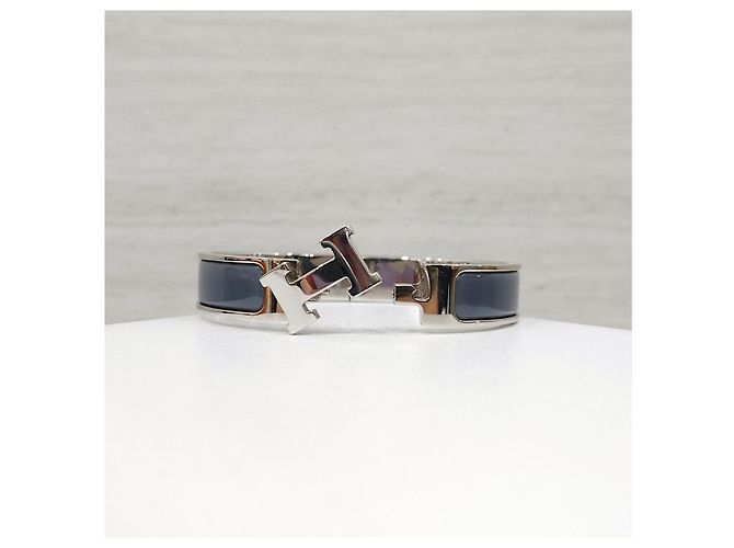 Hermès Bracciale Click PM Blue Gracie Silver - vista 10