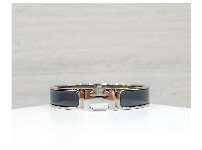 Hermès Bracciale Click PM Blue Gracie Silver - vista 7