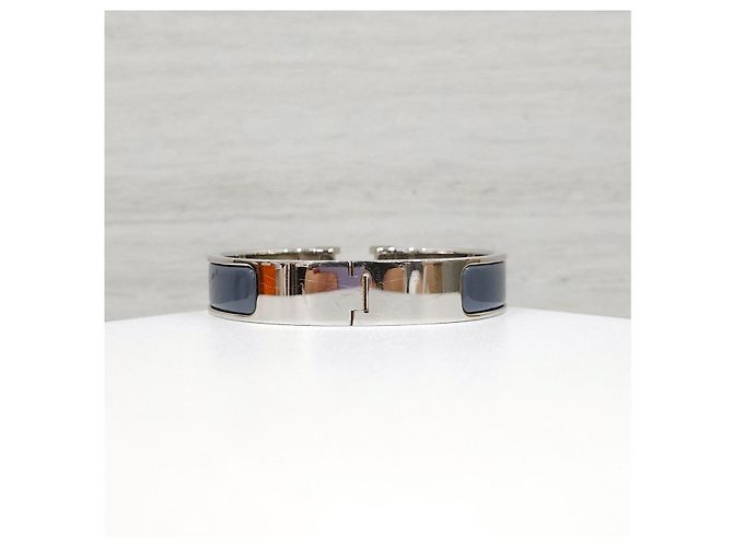 Hermès Bracciale Click PM Blue Gracie Silver - vista 9