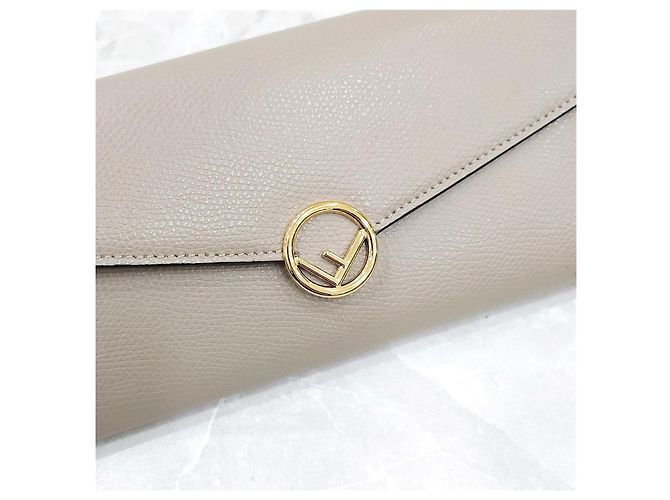 Fendi Langes Lederportemonnaie mit Logo-Klappe - Ansicht 11