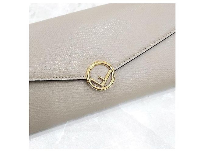 Fendi Langes Lederportemonnaie mit Logo-Klappe - Ansicht 4