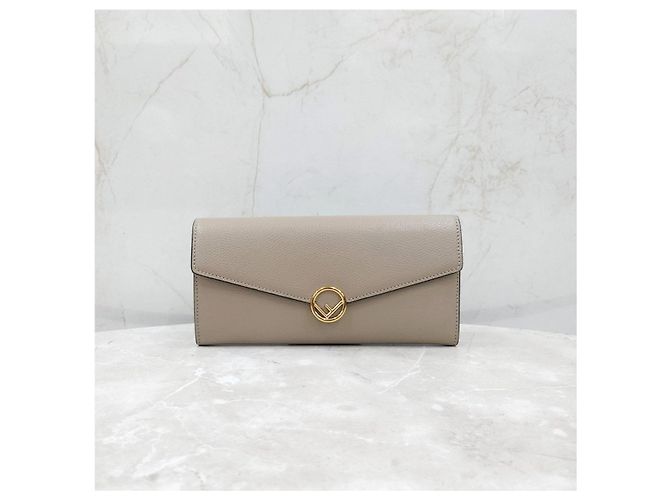 Fendi Langes Lederportemonnaie mit Logo-Klappe - Ansicht 8
