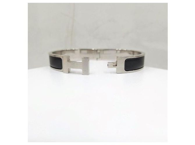 Hermès Brazalete Click Silver Matte Black - vista 4