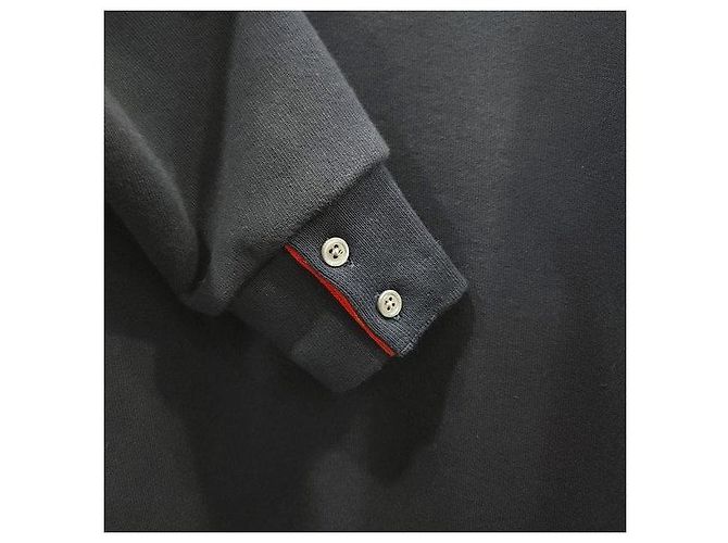 Thom Browne Navy Back Logo Three Stripes Sweatshirt - view 4