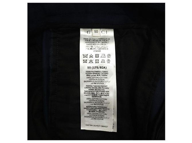 Gucci Side Web Stripe Cotton Twill Pants Navy - Ansicht 13