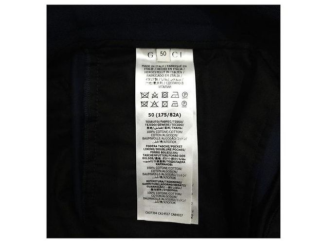 Gucci Side Web Stripe Cotton Twill Pants Navy - Ansicht 6