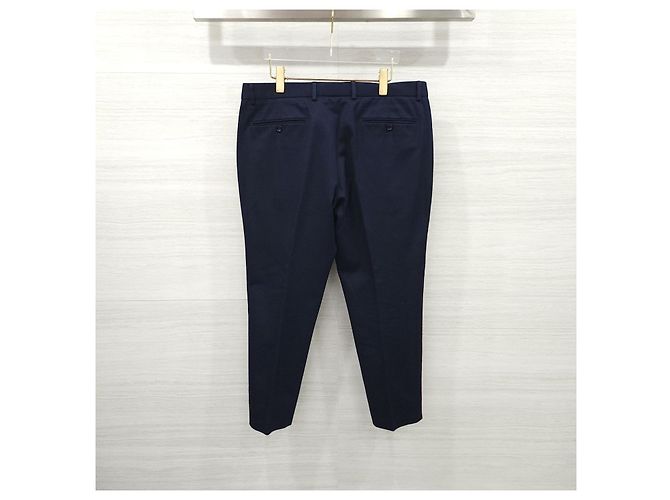 Gucci Side Web Stripe Cotton Twill Pants Navy - Ansicht 9