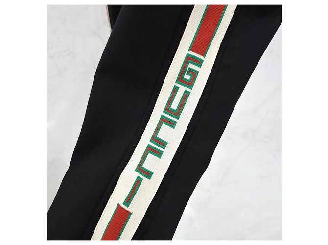 Gucci Pantaloni track GG Stripe - vista 8