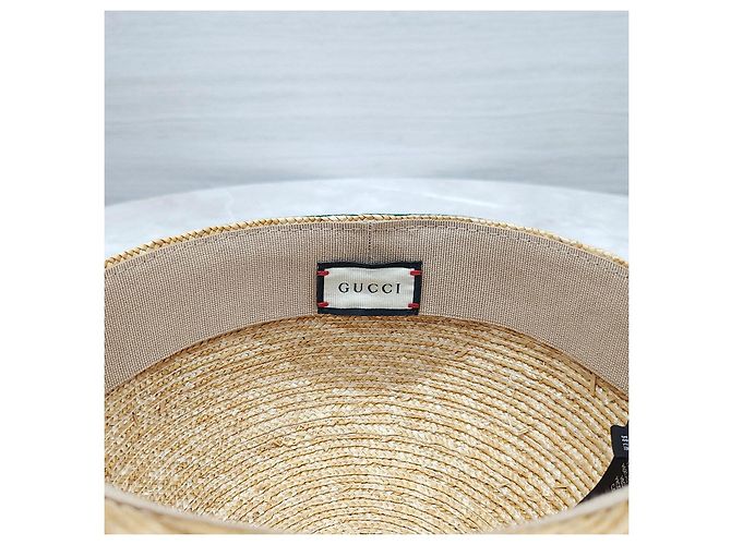 Gucci Hut aus geflochtener Raffia - Ansicht 12