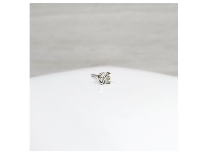 Tiffany & Co Platin Solitär-Diamantstecker - Ansicht 10