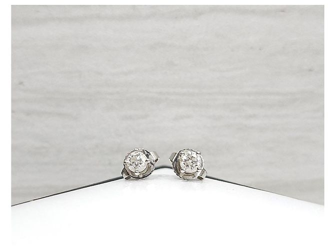 Tiffany & Co Platin Solitär-Diamantstecker - Ansicht 7