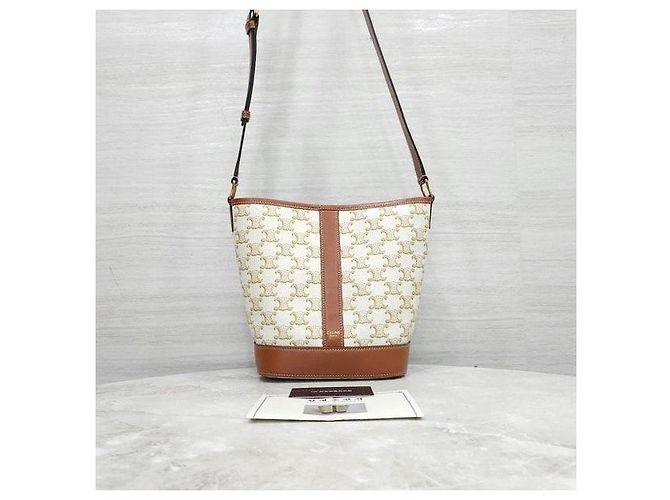 Céline Borsa a secchiello piccola Trio Canvas Bianca - vista 11
