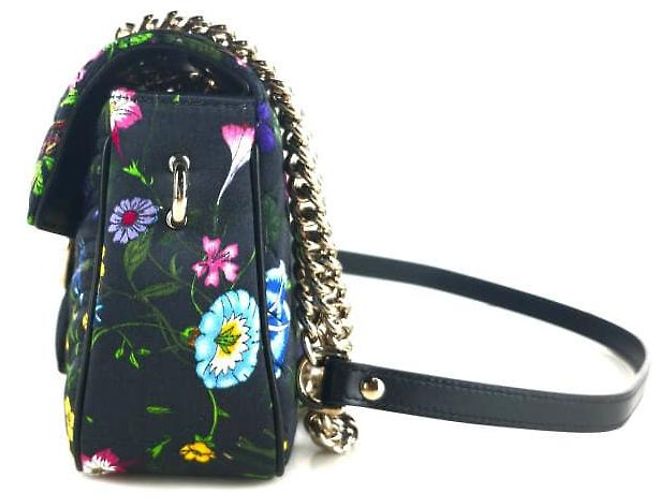 Gucci Borsa a tracolla in raso floreale - vista 2