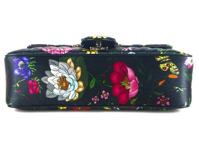 Gucci Borsa a tracolla in raso floreale - vista 4