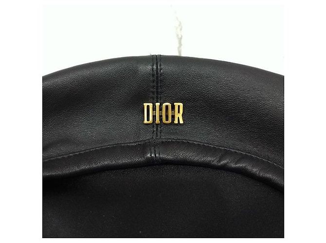 Dior D-Dream Barett aus schwarzem Lammleder - Ansicht 3