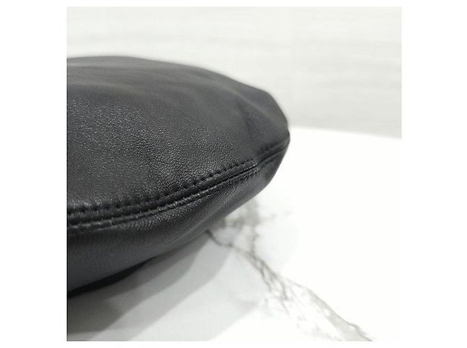 Dior D-Dream Barett aus schwarzem Lammleder - Ansicht 4