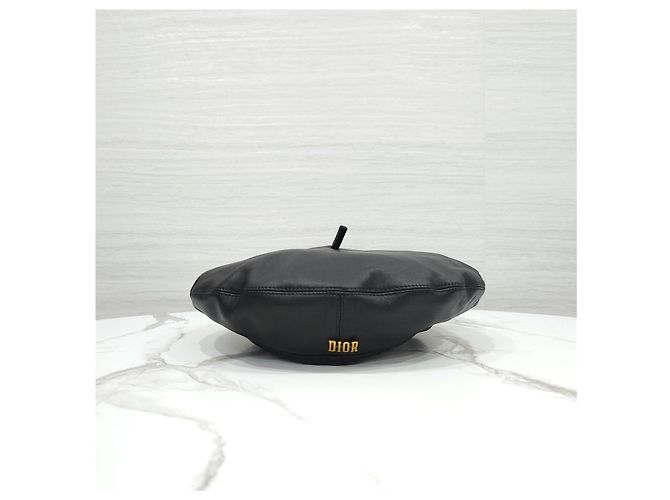 Dior D-Dream Barett aus schwarzem Lammleder - Ansicht 5