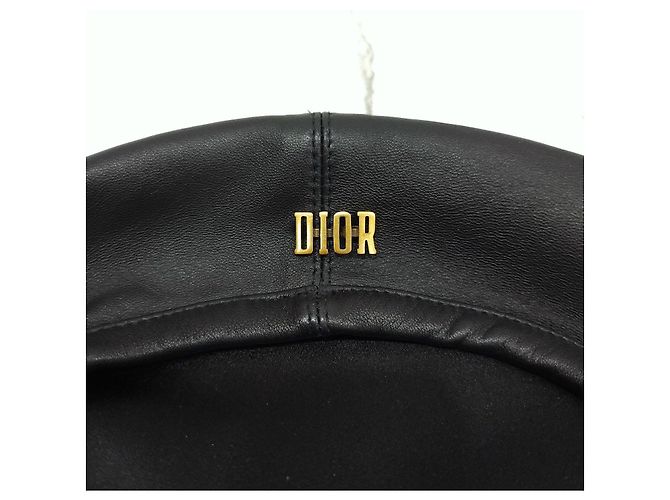 Dior D-Dream Barett aus schwarzem Lammleder - Ansicht 7