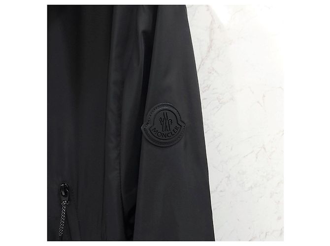 Moncler Giacca antivento con cappuccio e logo - vista 14
