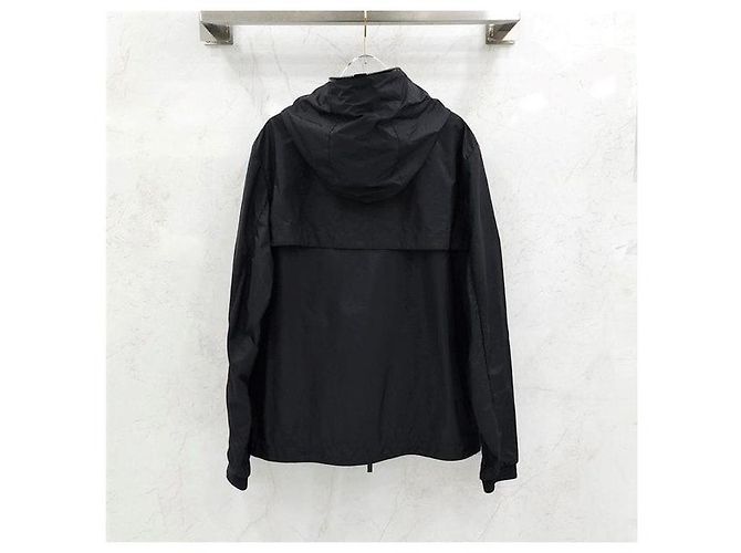 Moncler Giacca antivento con cappuccio e logo - vista 2