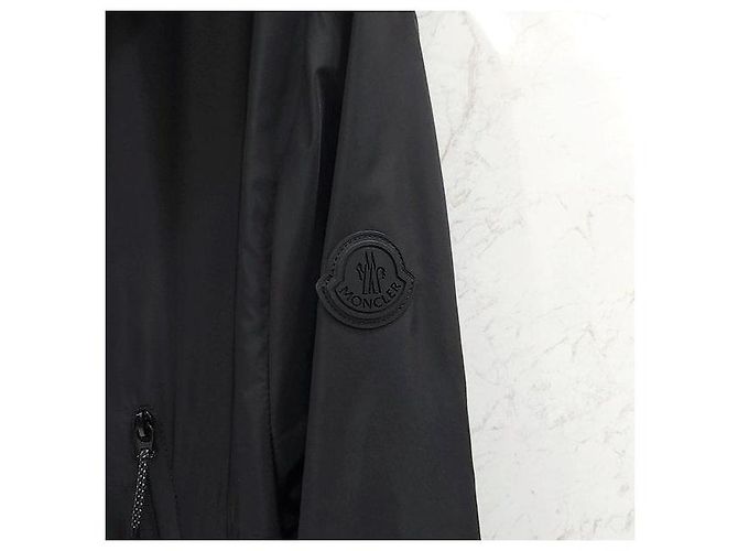Moncler Giacca antivento con cappuccio e logo - vista 6