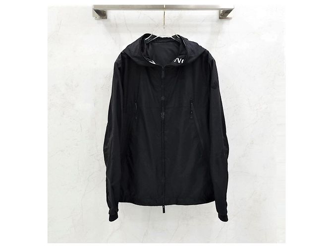 Moncler Giacca antivento con cappuccio e logo - vista 9