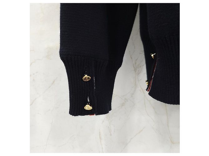 Thom Browne Milano Stitch V-Ausschnitt Strickpullover - Ansicht 11