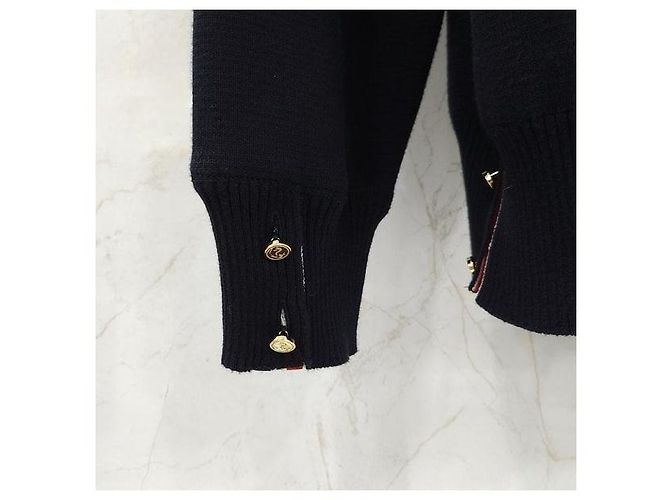 Thom Browne Milano Stitch V-Ausschnitt Strickpullover - Ansicht 4