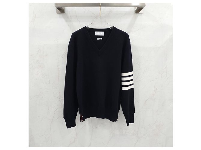 Thom Browne Milano Stitch V-Ausschnitt Strickpullover - Ansicht 8