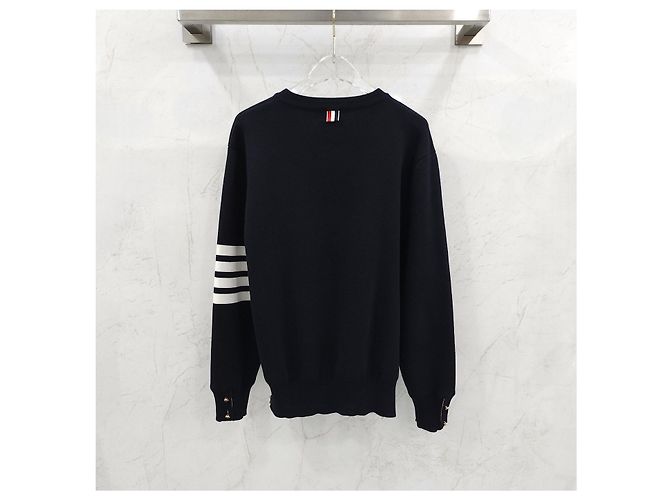 Thom Browne Milano Stitch V-Ausschnitt Strickpullover - Ansicht 9