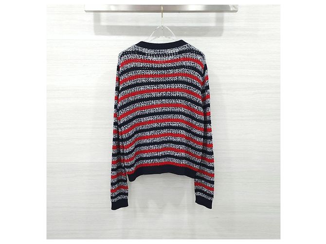 Gucci Cardigan de algodón con intarsia de rayas para mujer - vista 10