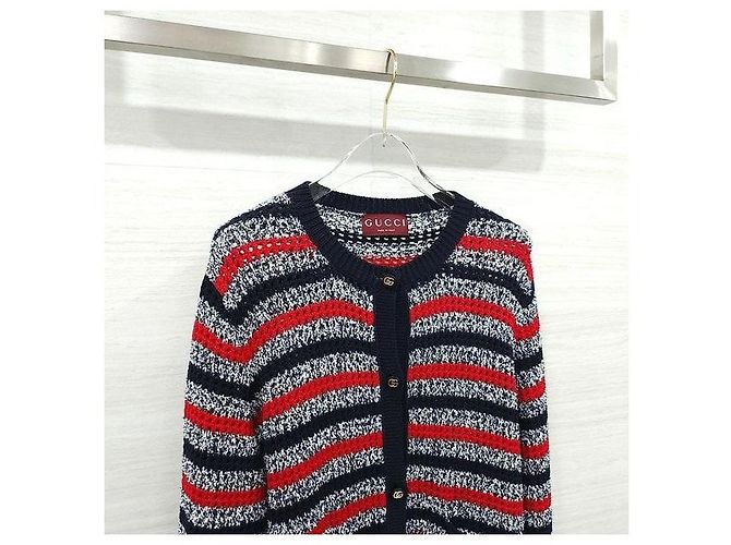 Gucci Cardigan de algodón con intarsia de rayas para mujer - vista 3