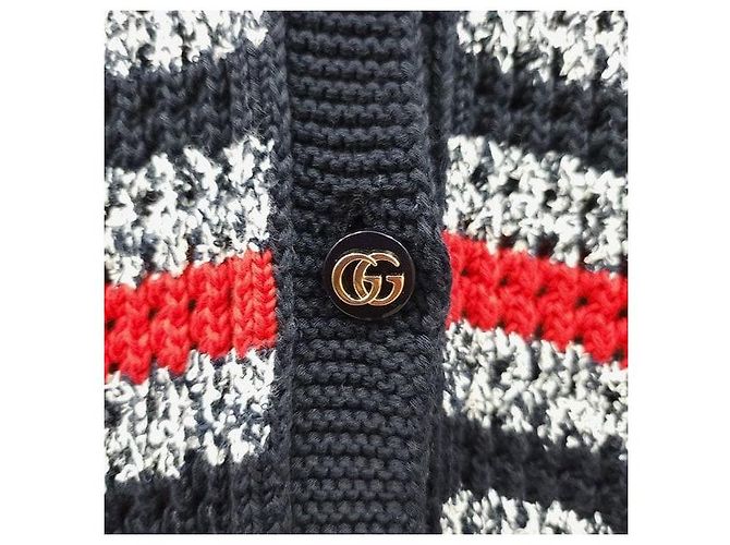 Gucci Cardigan de algodón con intarsia de rayas para mujer - vista 4
