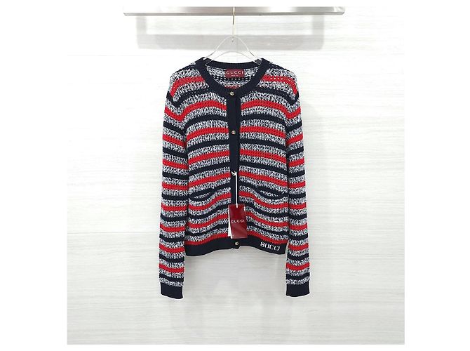 Gucci Cardigan de algodón con intarsia de rayas para mujer - vista 9