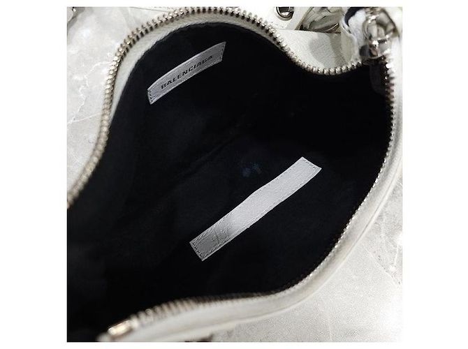 Balenciaga Borsa a tracolla Le Cagole XS White - vista 9