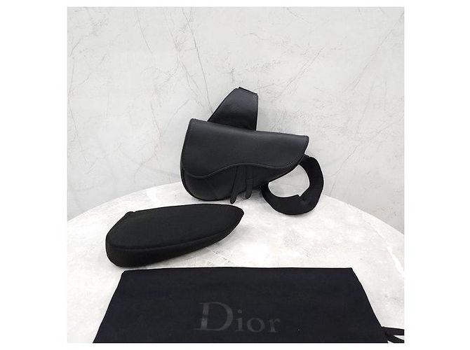 Dior Borsa Saddle nera in pelle di vitello grana - vista 10