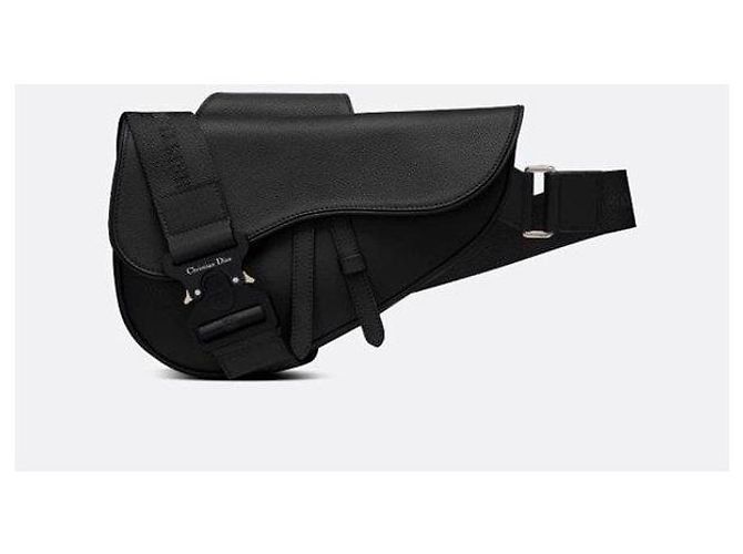 Dior Borsa Saddle nera in pelle di vitello grana - vista 11
